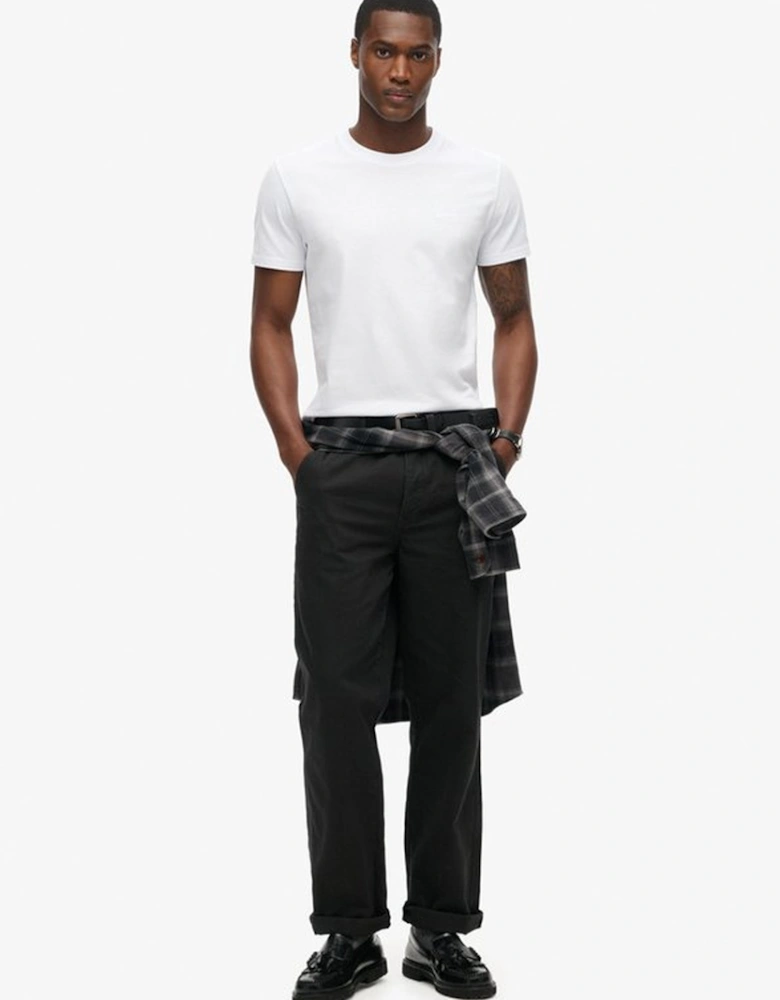 Men's Essential Logo Embroidered Tee Optic/Optic