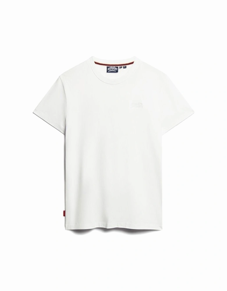 Men's Essential Logo Embroidered Tee Optic/Optic