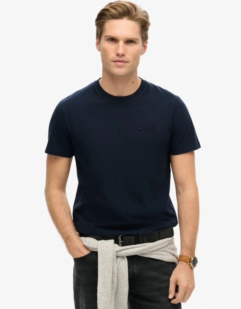 Men's Essential Logo Embroidered Tee Eclipse Navy