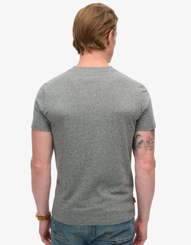 Men's Essential Logo Embroidered Tee Volcanic Black Grit