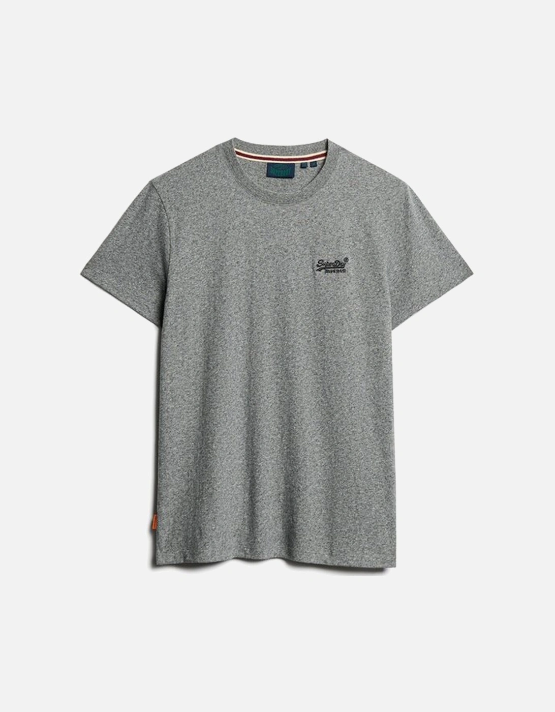 Men's Essential Logo Embroidered Tee Volcanic Black Grit