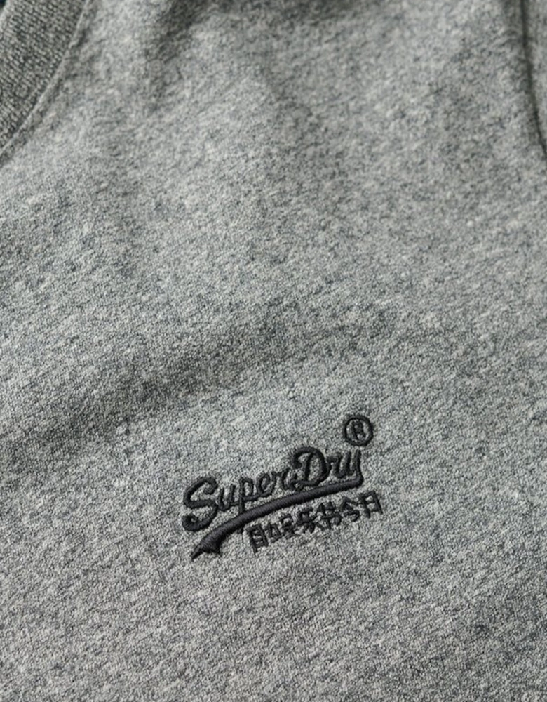 Men's Essential Logo Embroidered Tee Volcanic Black Grit