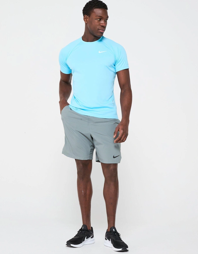 Mens Essential Short Sleeve Hydroguard T Shirt -blue