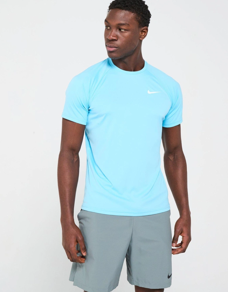 Mens Essential Short Sleeve Hydroguard T Shirt -blue