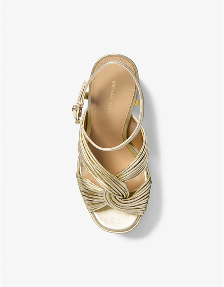 Alessia Metallic Platform Sandal