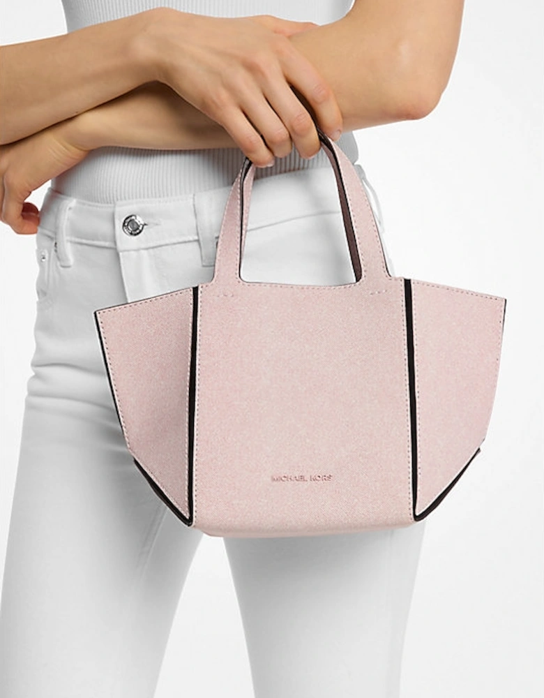 Lunar New Year Jordi Small Denim-Printed Leather Tote Bag