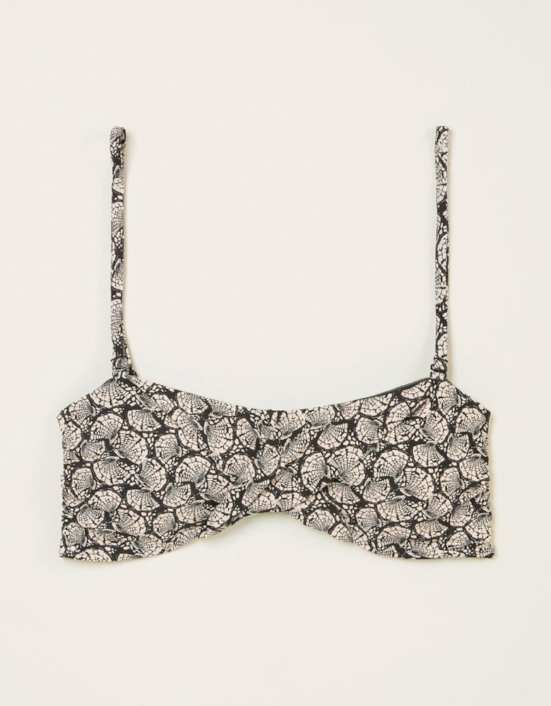 Ness Mono Shell Bikini Top - Black