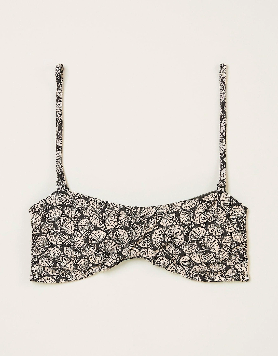 Ness Mono Shell Bikini Top - Black
