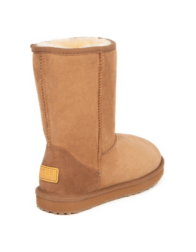 Ladies Short Classic Sheepskin Boot - Chestnut