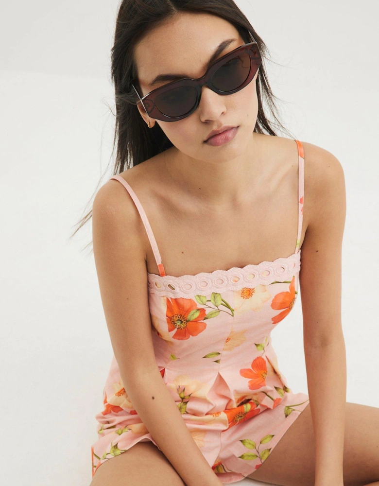 Peplum Cami Top - Light Pink