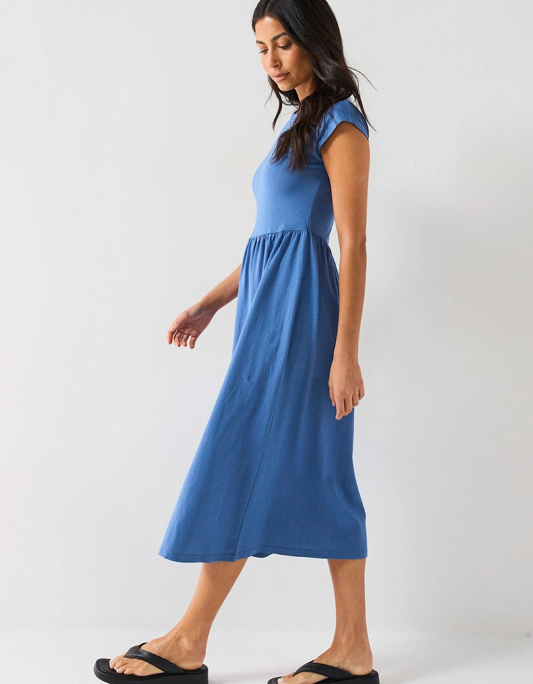 Jersey Midi Dress - Blue