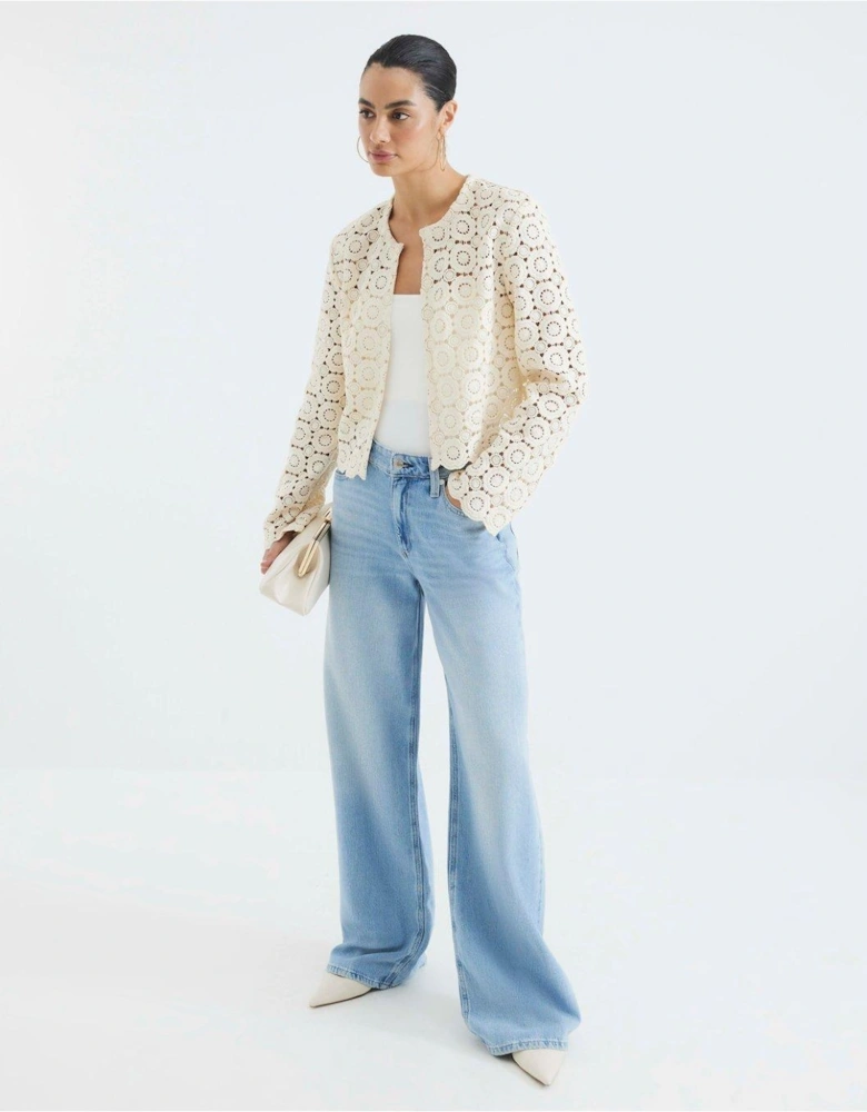 Crochet Short Jacket - Cream