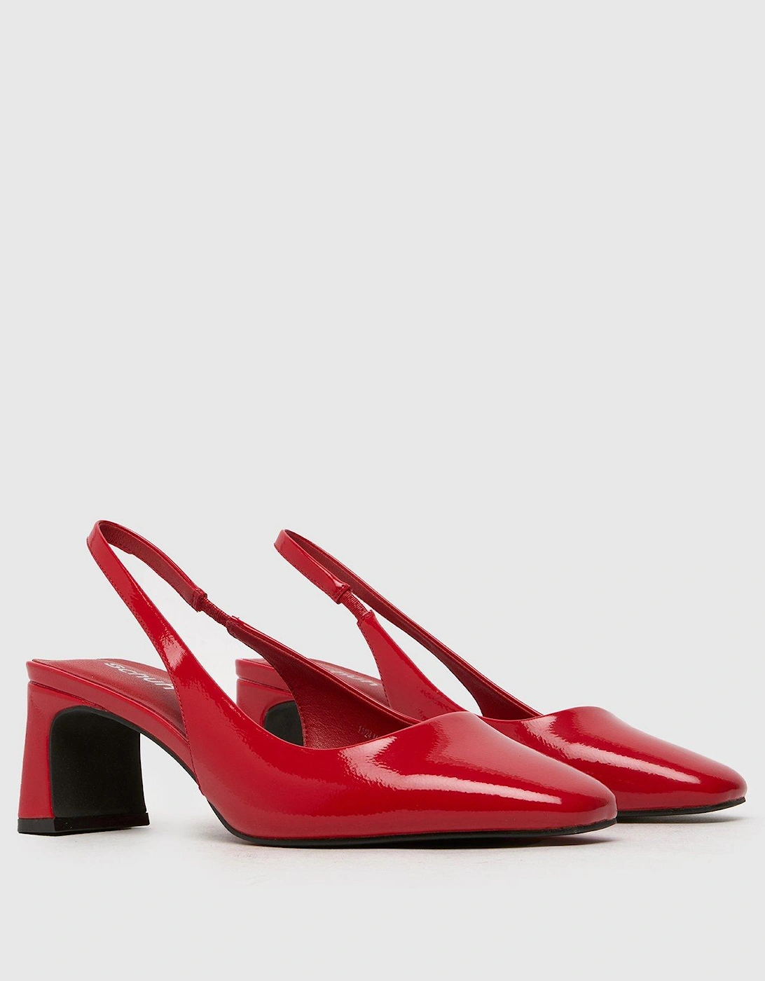 Shae Sling Back Block Heels - Red