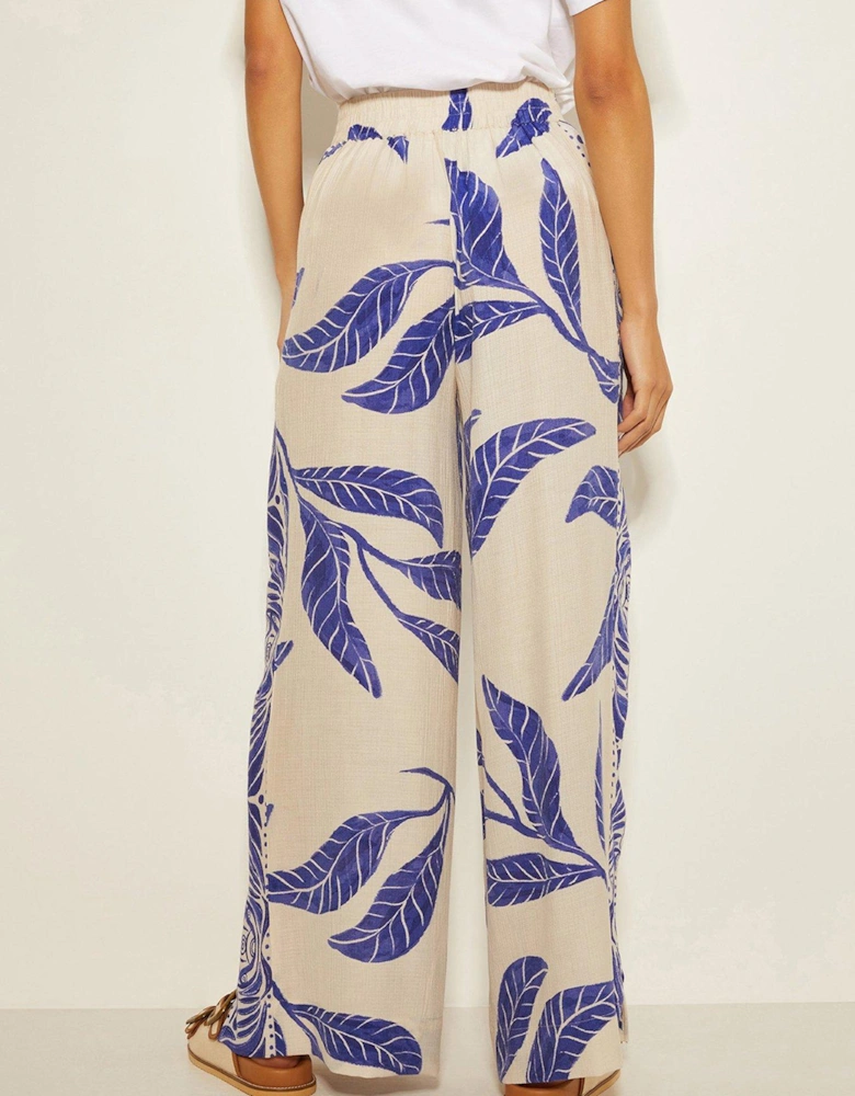 Dinah Print Trousers - White