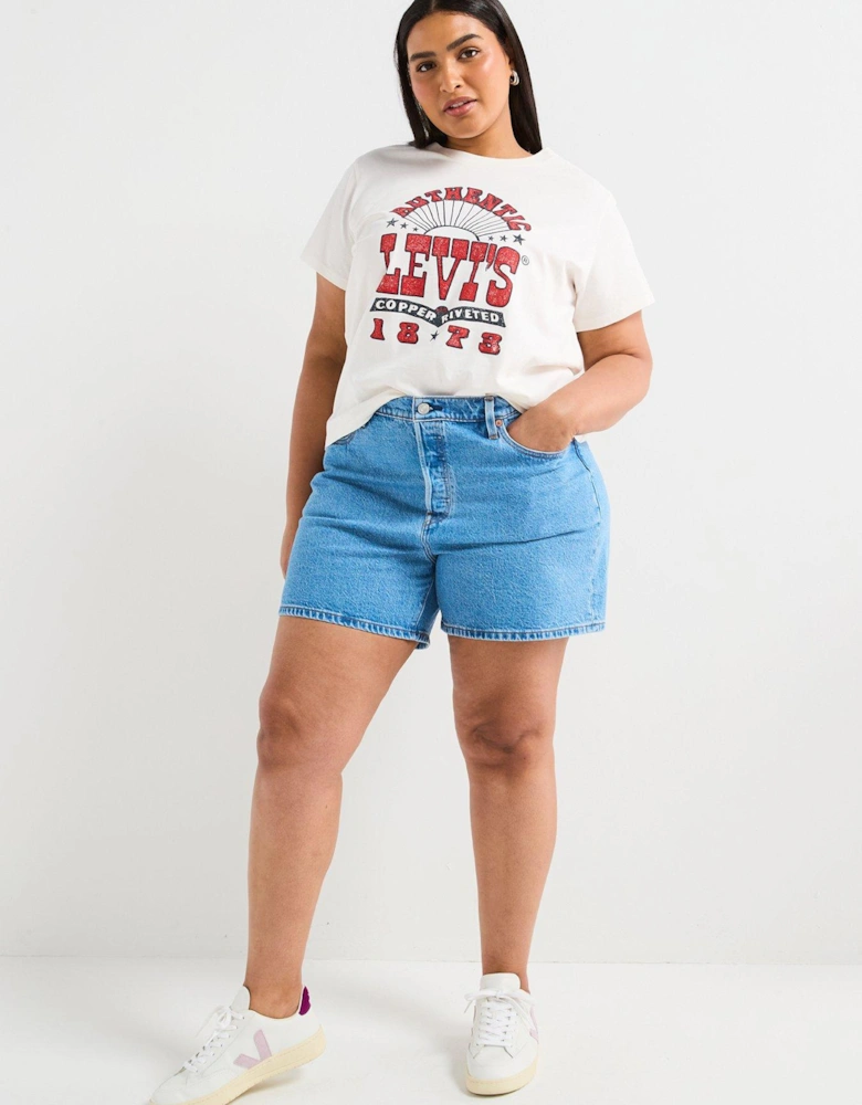 501® Original High-rise Shorts (plus Size) - Multiple Choice - Blue