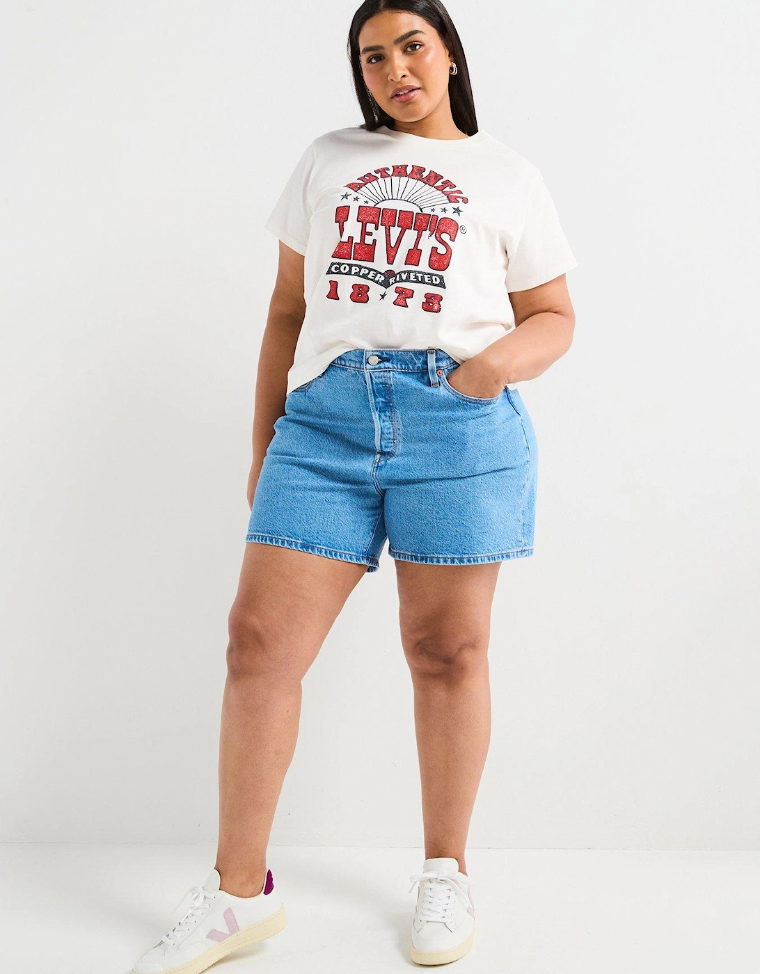 501® Original High-rise Shorts (plus Size) - Multiple Choice - Blue