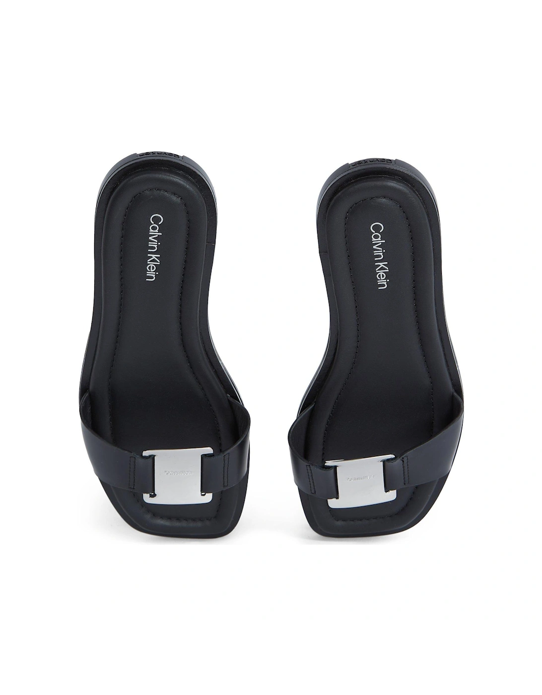 Metal Buckle Flat Slide - Black