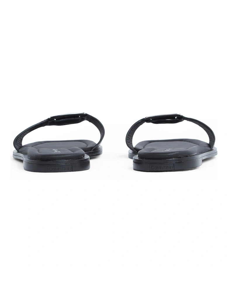 Metal Buckle Flat Slide - Black