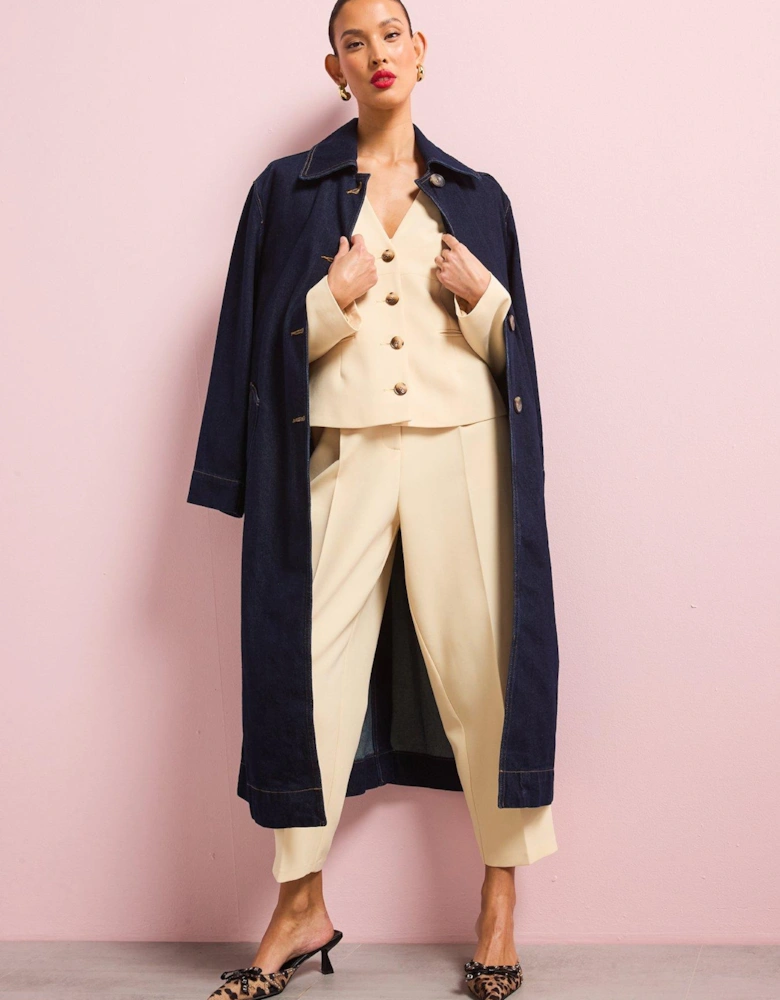 Slim Barrell Leg Trousers - Light Yellow