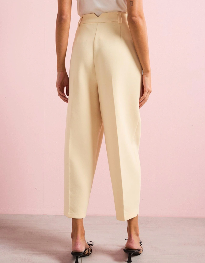 Slim Barrell Leg Trousers - Light Yellow