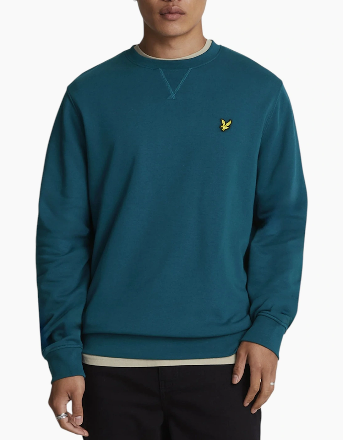 Lyle And Scott Unisex Blue Lyle & Scott Mens Jumpers Crew Neck Knitted Winter Sweat Pullover Sweatshirts  2XL