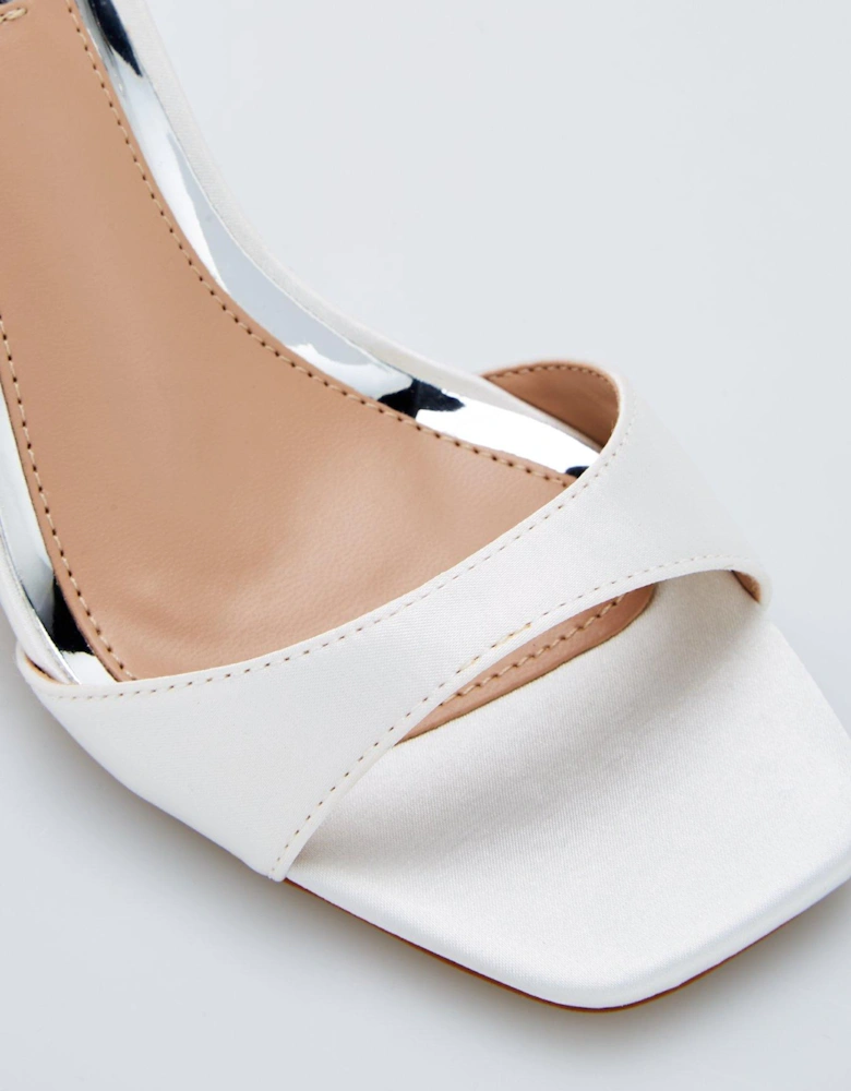 Be Mine Wink 2 Heeled Sandals - Ivory Satin