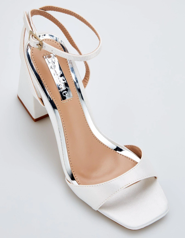 Be Mine Wink 2 Heeled Sandals - Ivory Satin