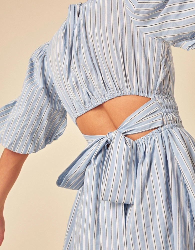 Zelda Stripe Mini Dress - Blue