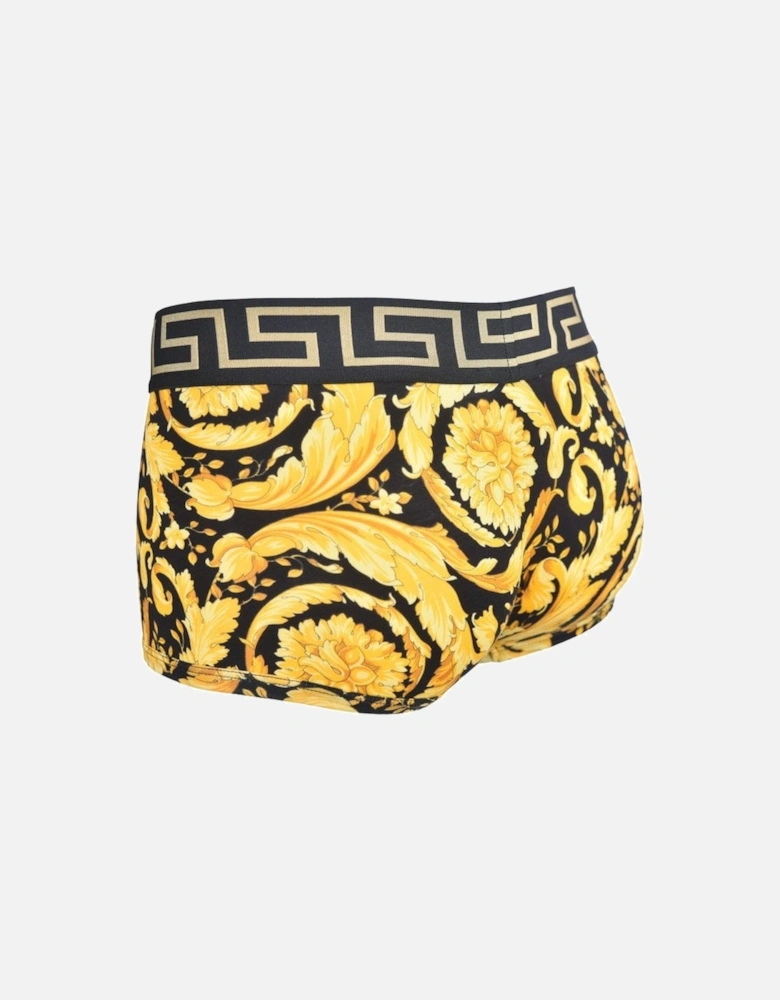 Barocco Boxer Trunk, Black/Gold