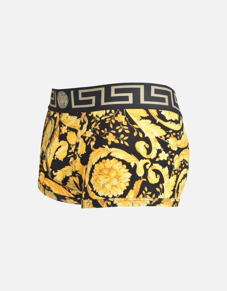 Barocco Boxer Trunk, Black/Gold