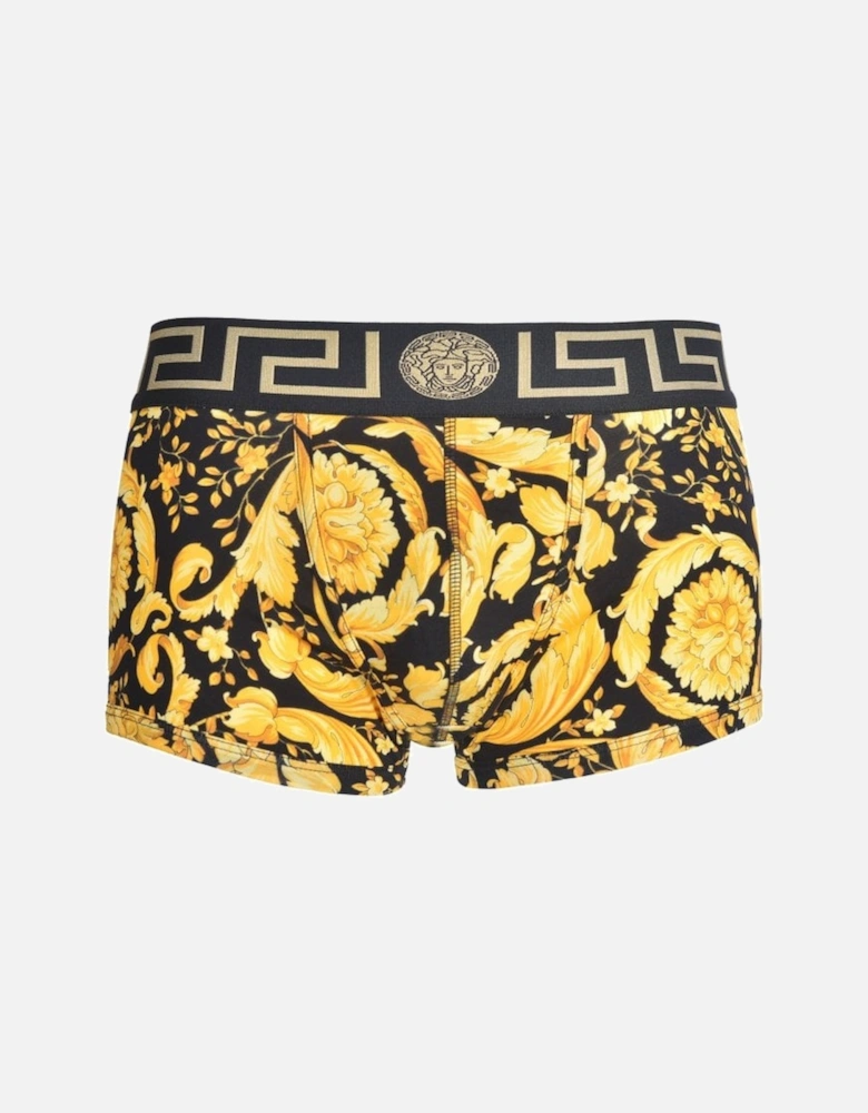 Barocco Boxer Trunk, Black/Gold