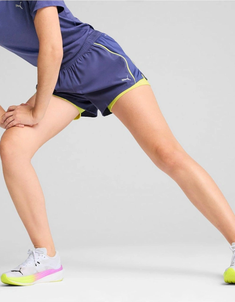 Women's Running Velocity 2-In-1 3 Inch Shorts - Blue