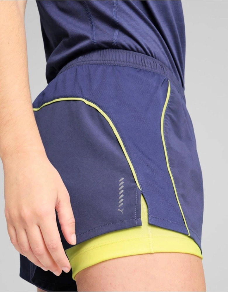 Women's Running Velocity 2-In-1 3 Inch Shorts - Blue