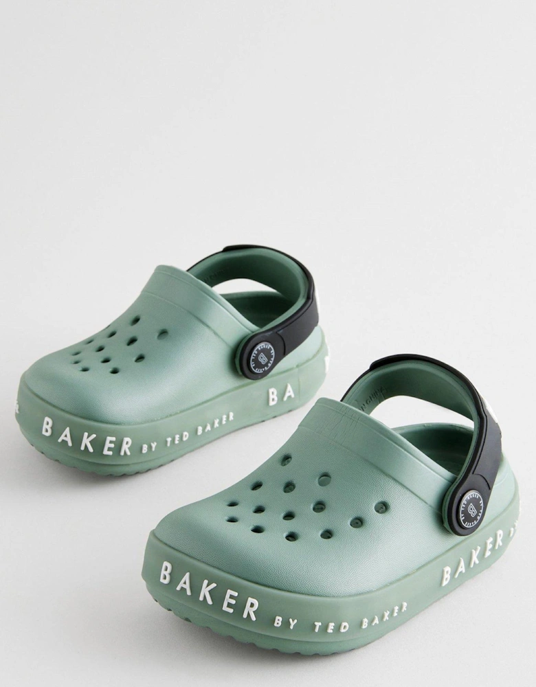Unisex Kids Light Up Sling Back Clogs - Green