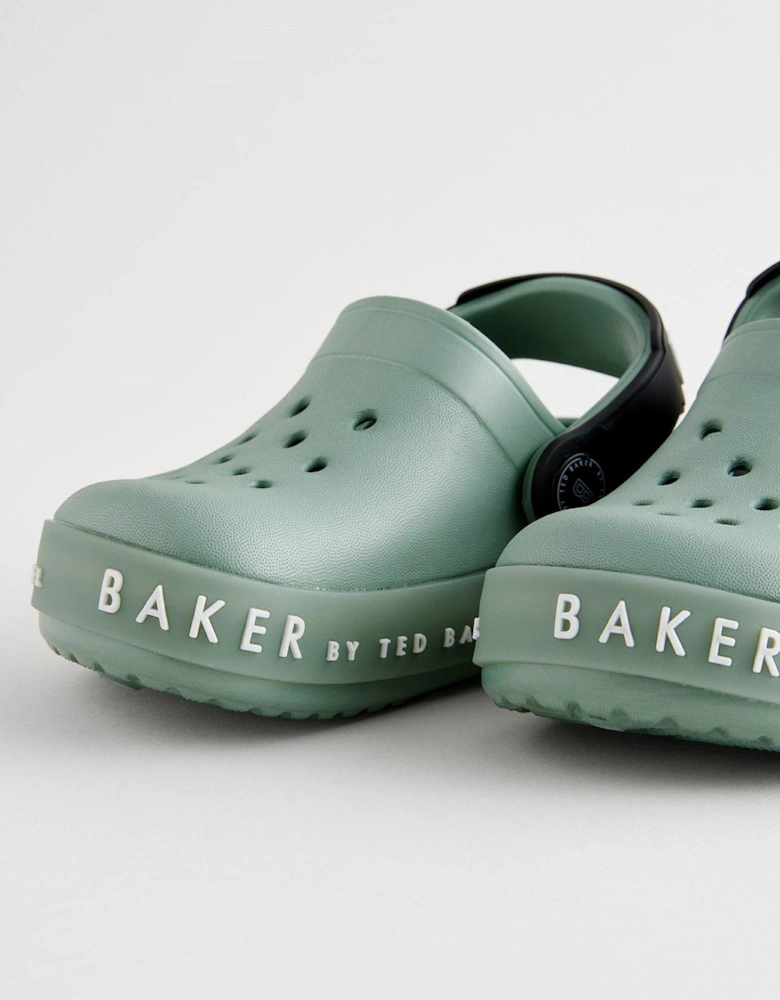 Unisex Kids Light Up Sling Back Clogs - Green