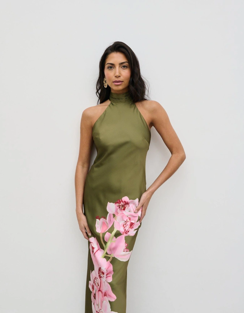Kiara Halterneck Maxi Dress - Multi
