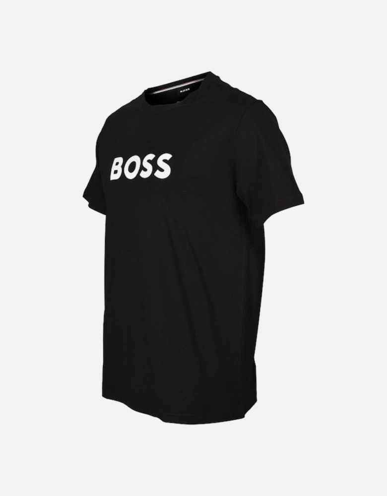 Logo Print UV-Absorbent Beachwear T-Shirt, Black