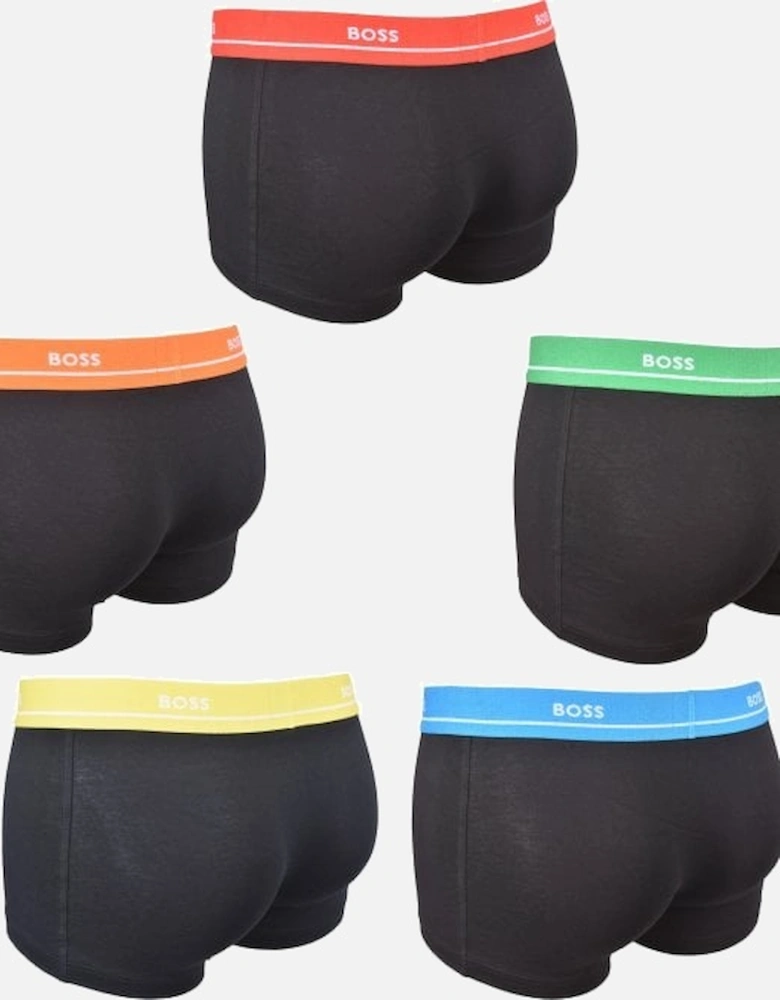 5-Pack Classic Boxer Trunks, Black/multicolours