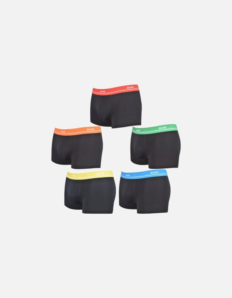 5-Pack Classic Boxer Trunks, Black/multicolours