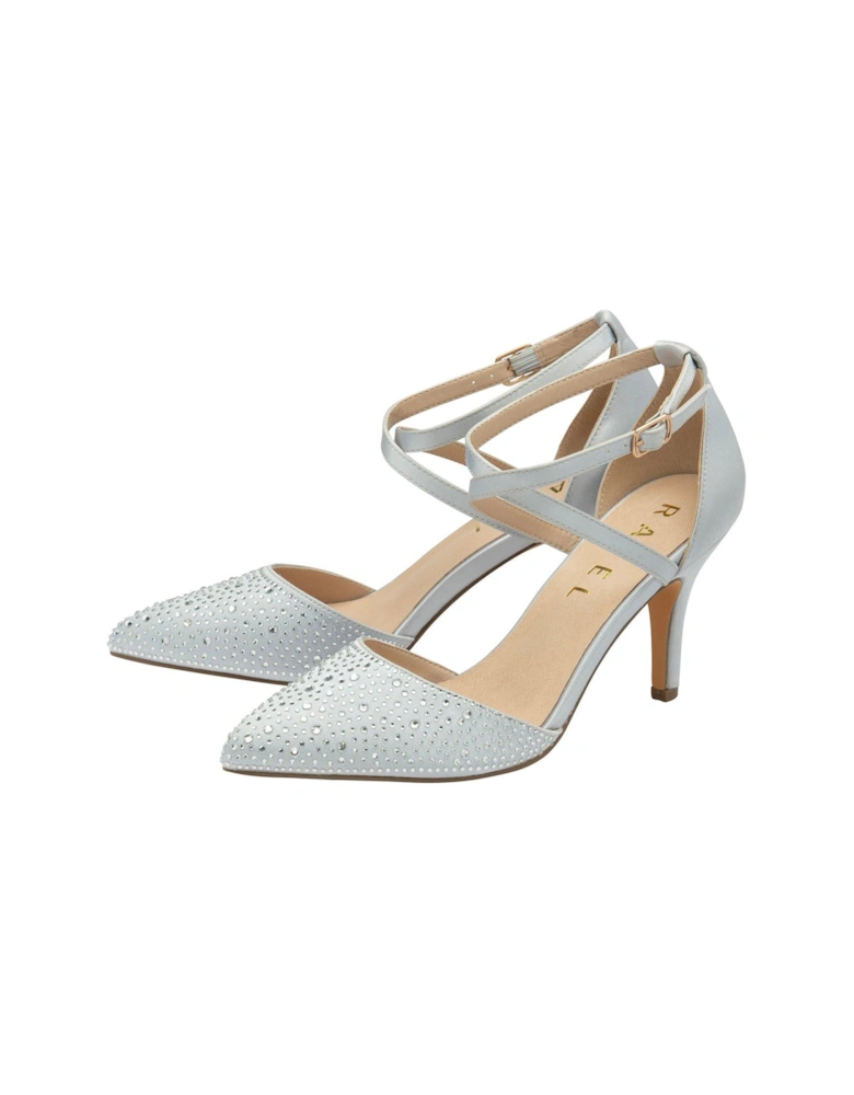 Rainsville Heeled Shoes - Silver Satin