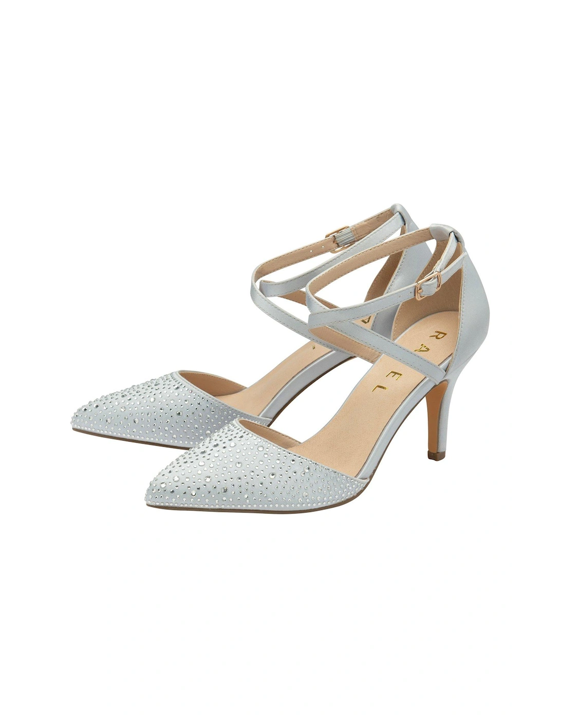 Rainsville Heeled Shoes - Silver Satin