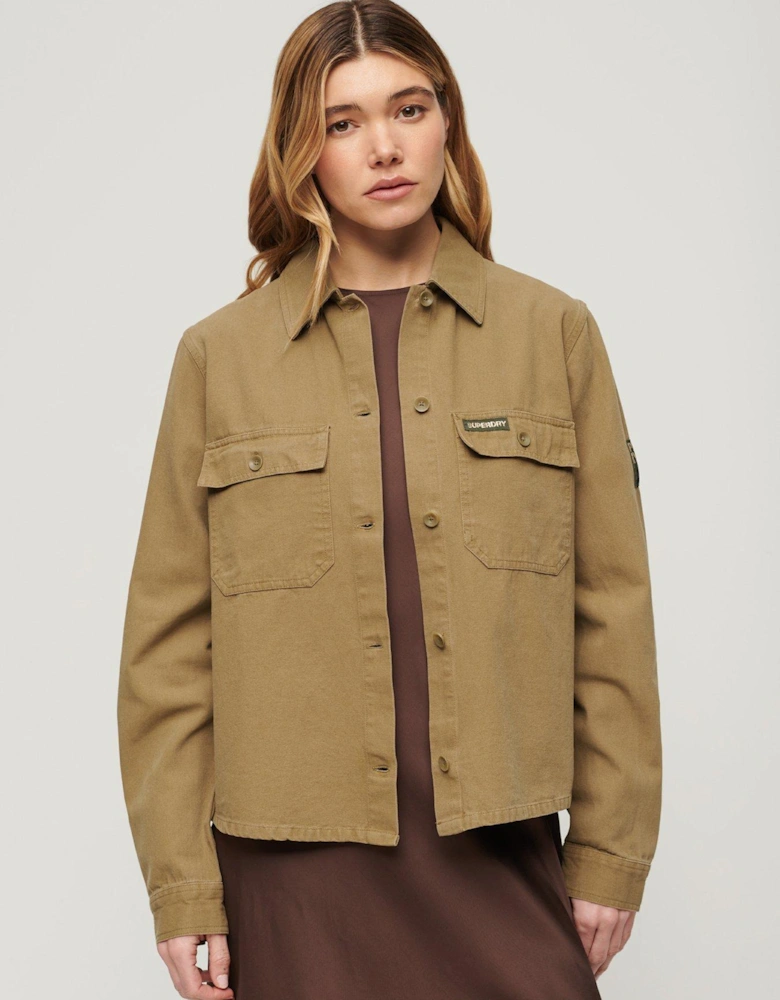 Embellished Military Jacket - Green