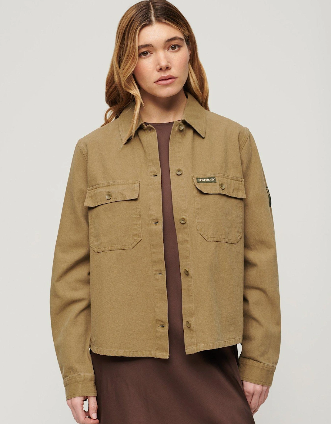 Embellished Military Jacket - Green