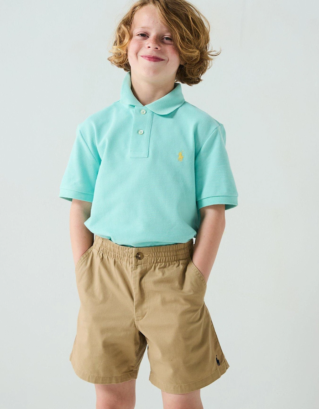 Boys Slim Short Sleeve Polo Shirt - Light Blue, 5 of 4