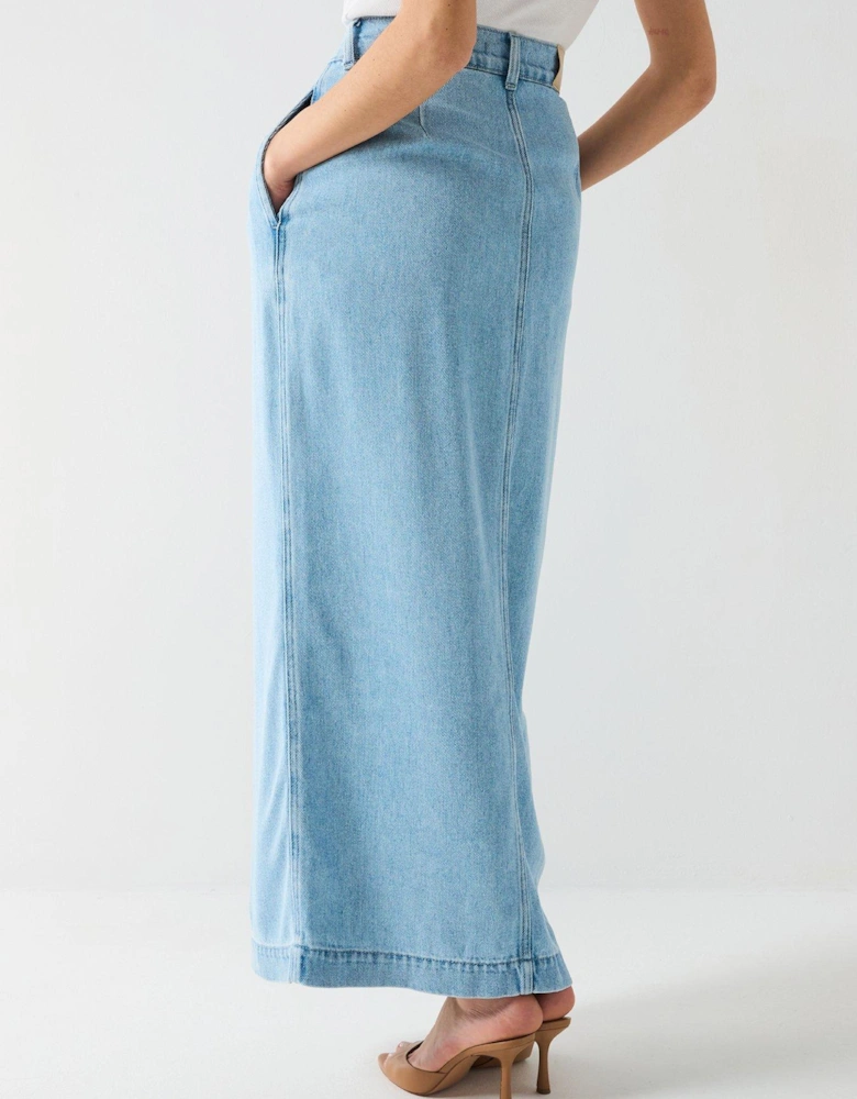 Aime Denim Maxi Skirt Trendsetter - Light Blue