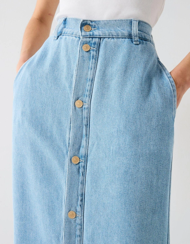 Aime Denim Maxi Skirt Trendsetter - Light Blue