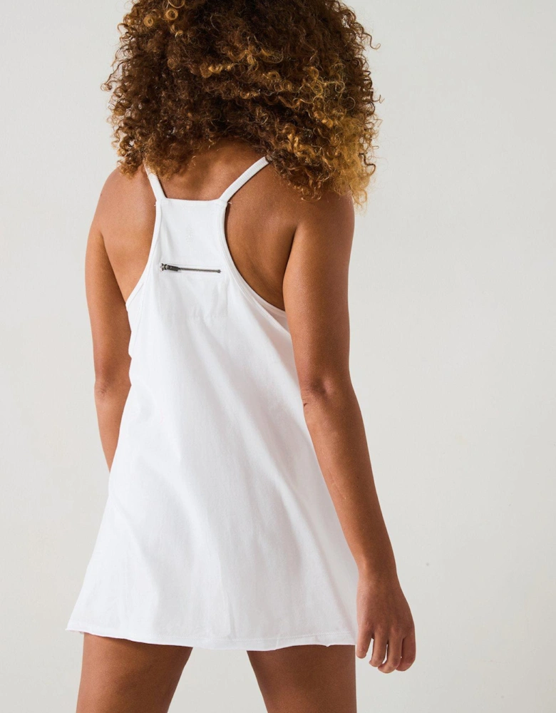 Womens Training Hot Shot Mini Dress - White