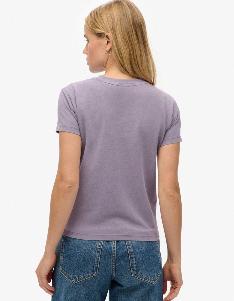Sport Luxe Graphic Fitted T-Shirt - Purple