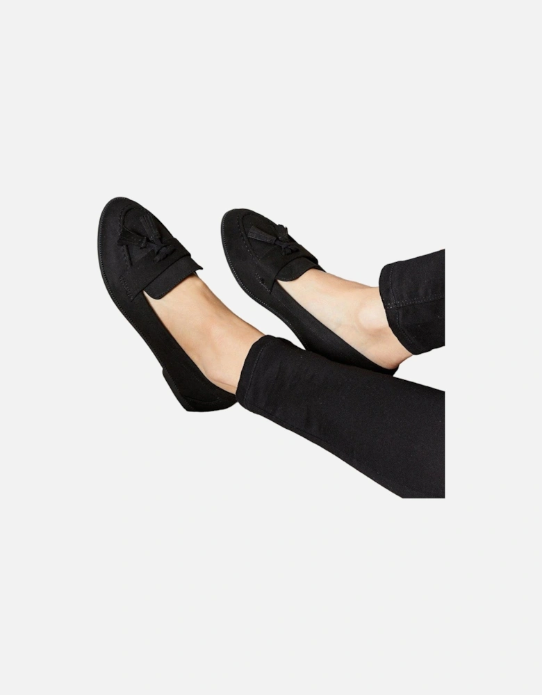 Womens/Ladies Lennie Tassel Wide Loafers