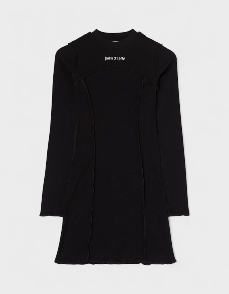 Logo Dress Long Sleeve Black